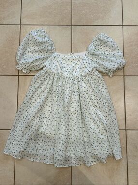 Nectar Clothing White Floral Baby Doll Dress